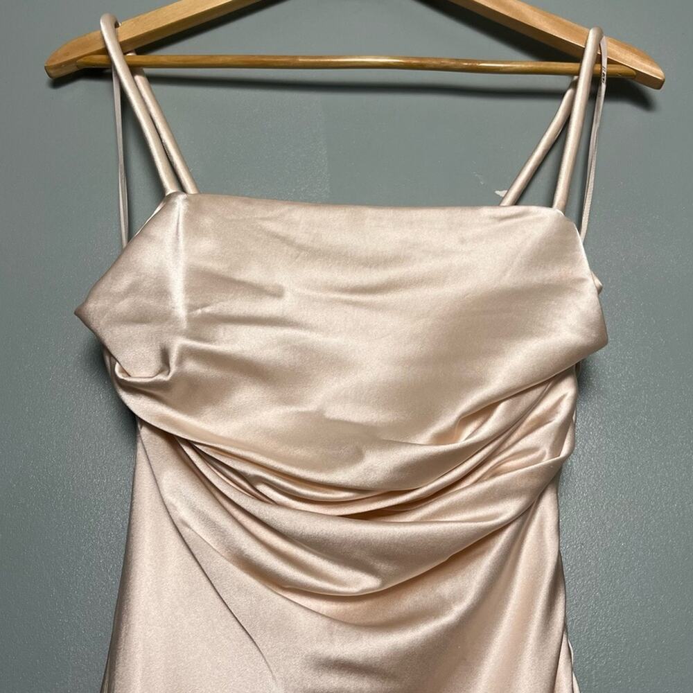 Et Ochs Gisella Silk Draped Mini Dress Sugar Cookie Pink Women’s Size 0 NWT - Picture 4 of 14
